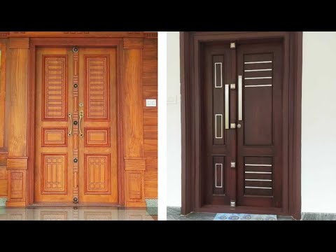 Kerala Model Wooden Front Door Designs