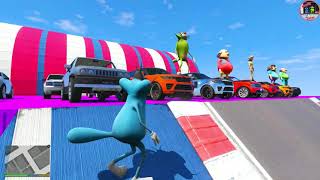 Motu Patalu, Oggy Jack Tried BIG Sky Mega Ramp Jumping Challenge GTA 5