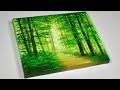 Green forest painting  forest painting  acrylic landscape painting