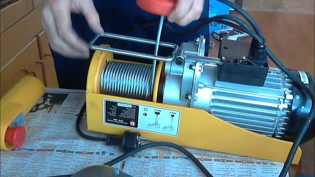 Электрический тельфер ЭТФ-800 на стройке будет краном - YouTube