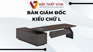 Bàn Giám Đốc Đẹp Gỗ Mdf Phủ Melamine Thiết Kế Chữ L | Nội Thất Viva