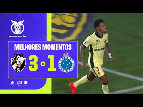 Vasco 3 x 1 Cruzeiro | Melhores Momentos | Insistência de Tchê Tchê e DVD decide de cabeça