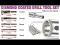 Diamond core hole saw drilling tool bit set for tiles, marbles &amp; glass || Unboxing || Usage
