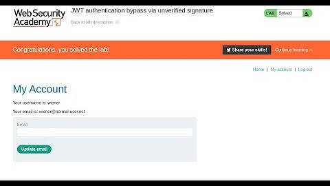 JWT authentication bypass via unverified signature