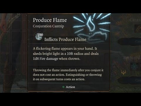 Baldur's Gate 3 Produce Flame Review - Early Access Druid Spell Review Shorts Part 3