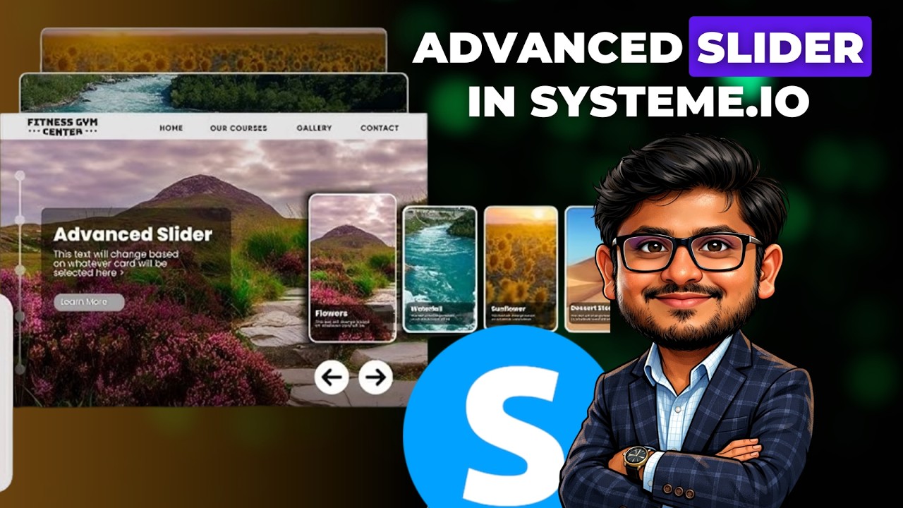 How To Create Advanced Slider in Systeme.io | Build Custom Full Screen ...