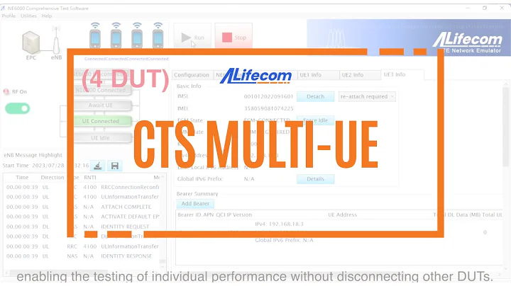 CTS Multi UE  |  #ALifecom #5gnr #5g #LTE #NSA #ntn #TestingSolutions #NE6000 #NE7500