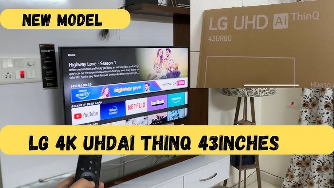 Smart Tv 4k Uhd 43 Pulgadas LG Thinq Ai 43un7310 Hdr Webos