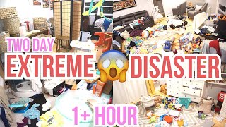 TWO DAY EXTREME DISASTER CLEAN WITH ME / CLEANING MOTIVATION / COMPLETE DISASTER / HUGE MESS / SAHM