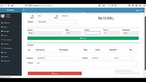 Source Aplikasi Web Laundry Pro dinamis Kiloan Per potong Per meter Php Mysql