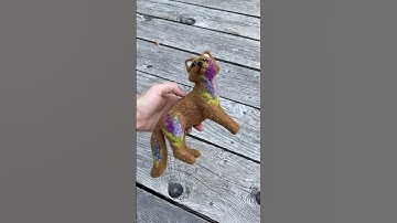 A felted foxglove fox! #needlefelting #sculpture #fox #process