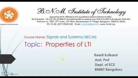 Properties Of LTI Systems (Problems)