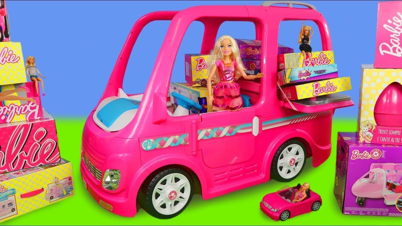 ⁣Barbie juguetes La coche de tus sueños, casa de muñecas - Sisters Play Doll & Toy Vehicles for K