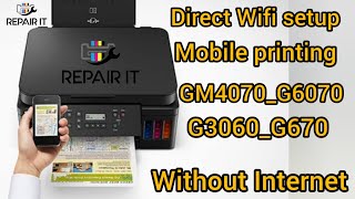 Canon G6070 wifi setup || Canon GM4070 Direct WiFi setup || #canon