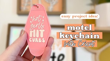 Making a Motel Keychain w Cricut | Easy Cricut Project
