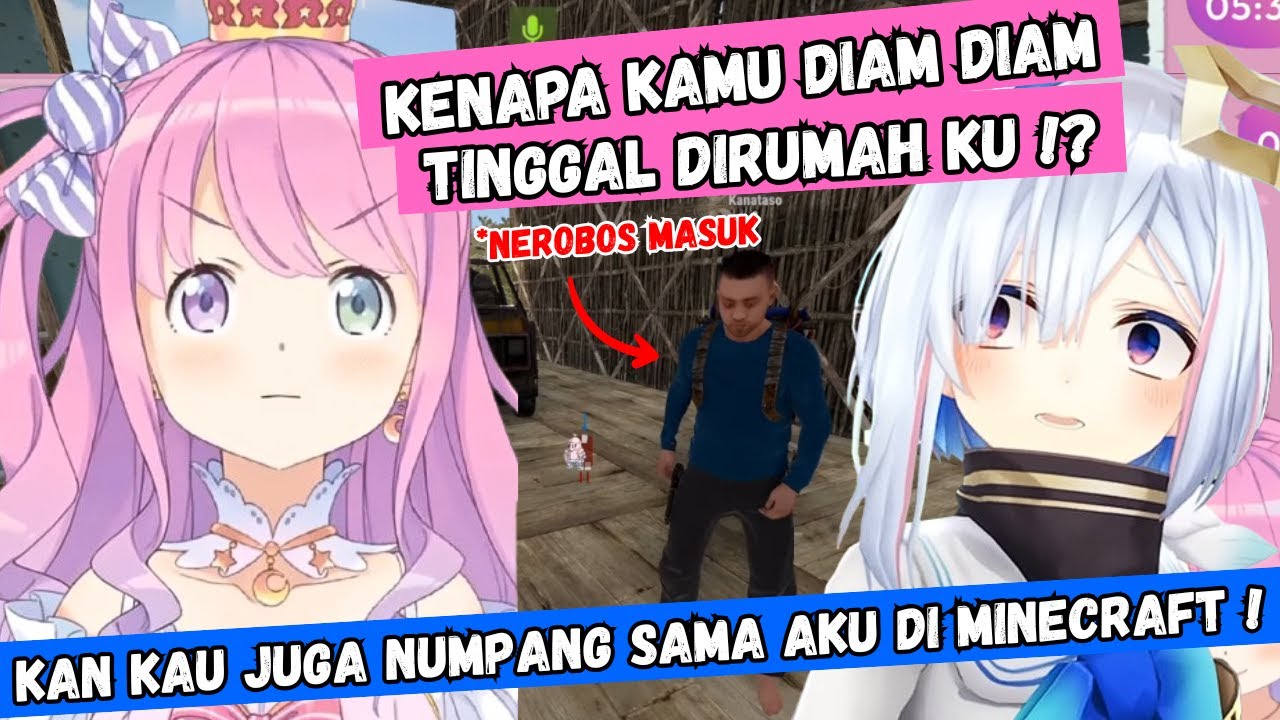 Interaksi Lucu Luna dan Kanata yang Tiba Tiba Numpang dan Bolak Balik Rumah Luna di Holo Rust