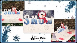 Mini Slimline Pop-Up Easel Card With A Winter Theme @janiethecraftprincess