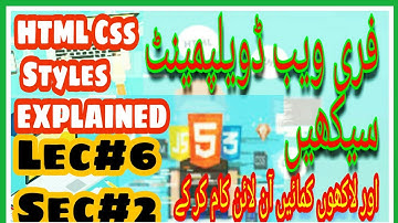 6: Web Designing Course In Urdu/Hindi || Html Styles Explained With Examples