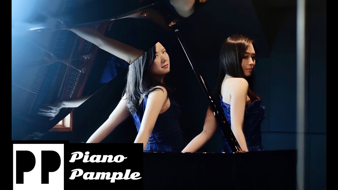 [MV] Libertango/リベルタンゴ【超絶技巧/ジャズ風／４手連弾版】ピアノぱんぷる/piano duo Pamplemousse/Piazzolla/4 hands