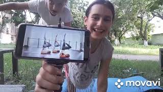 Yoga Challenge Girls Gymnasticsmiroslava & Natasha, Vera & Milana -Our Stretching Innature