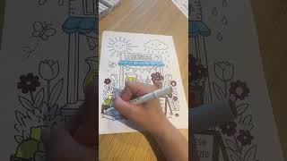 Coloring a Spring Lemonade Stand Easy Relaxing Coloring Page