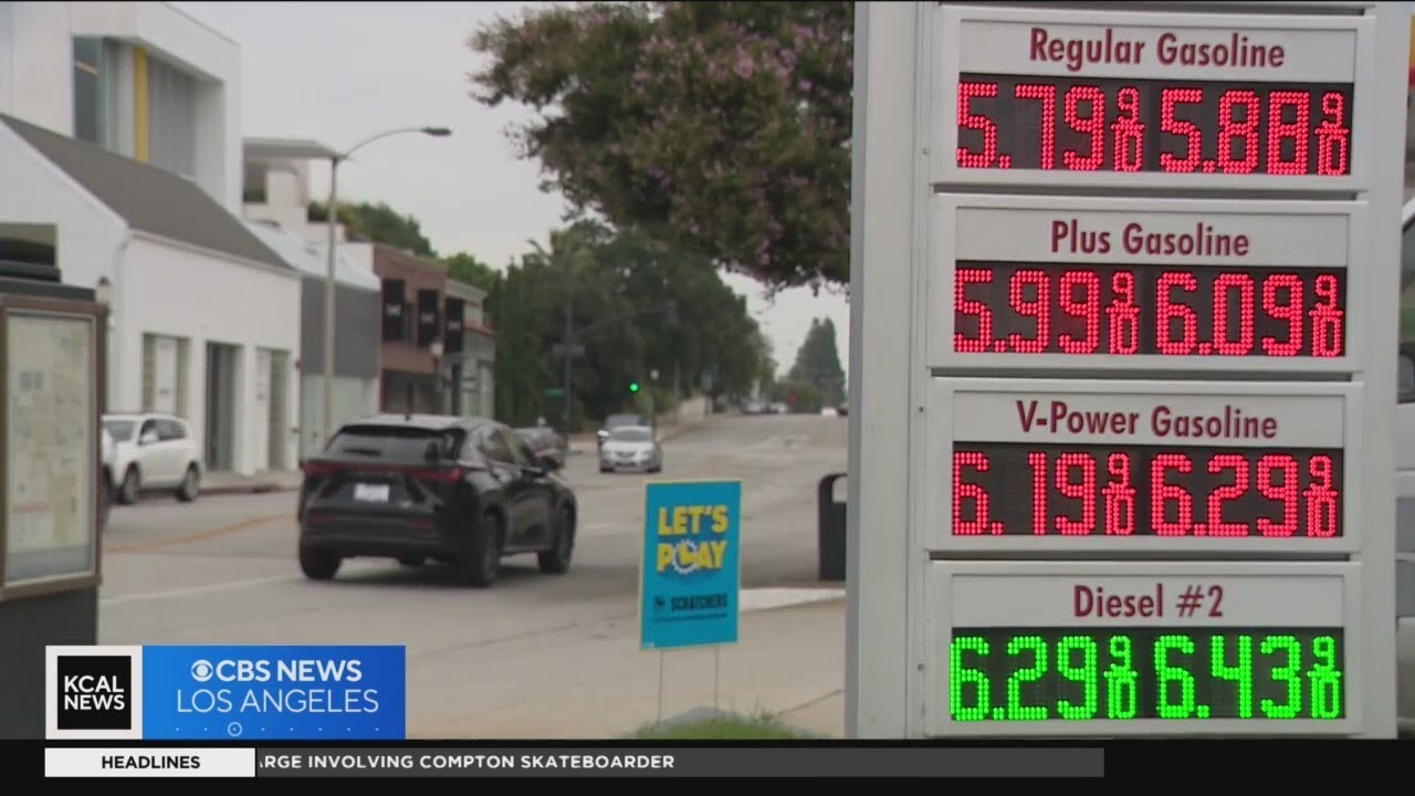 Gas prices reach Labor Day highs for the third year in a row - YouTube