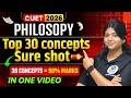 CUET PHILOSOPHY | 30 Sure Shot Concept Series #cuet #cuetexam #cuet2026 #philosophy #boardexam