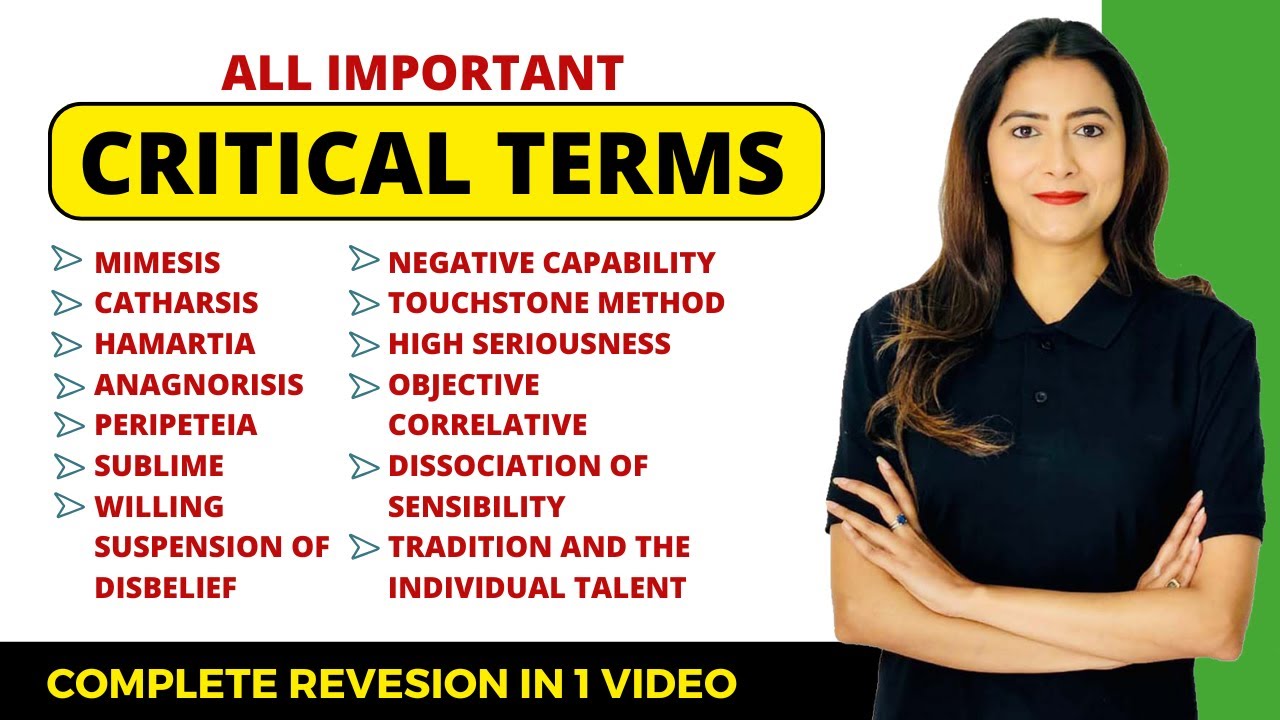 All Important Critical Terms in 1 Video | English Literature | Sunaina Jethani