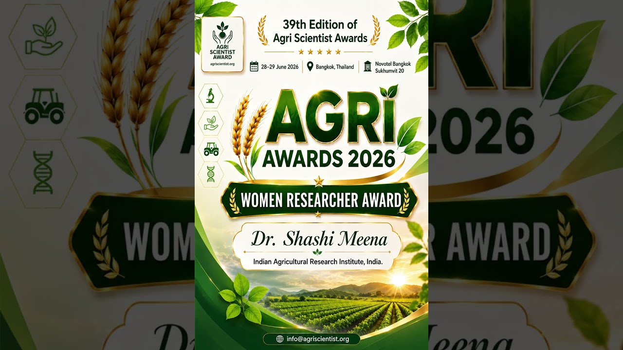 Agri Awards 2026 | Women Researcher Award Honoring Dr. Shashi Meena