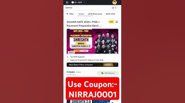 SHRESTH Gate 2028 pw discount coupon:-NIRRAJ0001 | #pw #pwcouponcode #gate2027 #gate