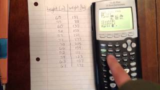 Making a scatterplot on the ti 84