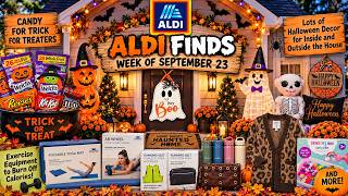 ALDI FINDS week Of September 23. Lots more Halloween, Exercise Equipment, Kid'and Women's clothing.