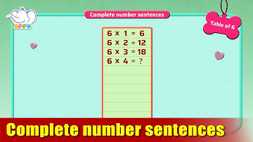 G3 - Module 4 - Exercise 1 - Complete number sentences | Appu Series | Grade 3 Math Learning