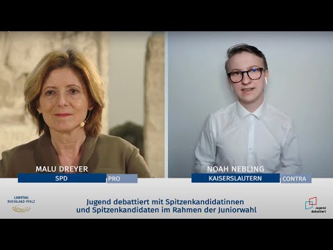 Jugend debattiert mit Spitzenkandidatinnen und Spitzenkandidaten im Rahmen der Juniorwahl 2021