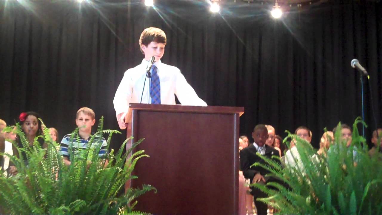 Gabes 5th Grade Graduation Speechmp4 Youtube