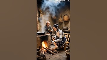 Robot Makes Traditional Bread in Village Kitchen! 🥰🔥 #ai #shorts #robot #robotics ‎⁨@AIRobotsLife⁩