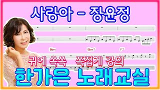 사랑아(장윤정)리듬감중요  초보자도 쉽게 따라하게 한가은노래교실