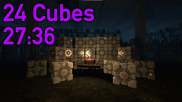 Portal 24 Cubes Speedrun in 27:36 (World Record)