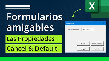 Cómo Crear Formularios Amigables en Excel con VBA ¡Prueba las propiedades Cancel y Default!
