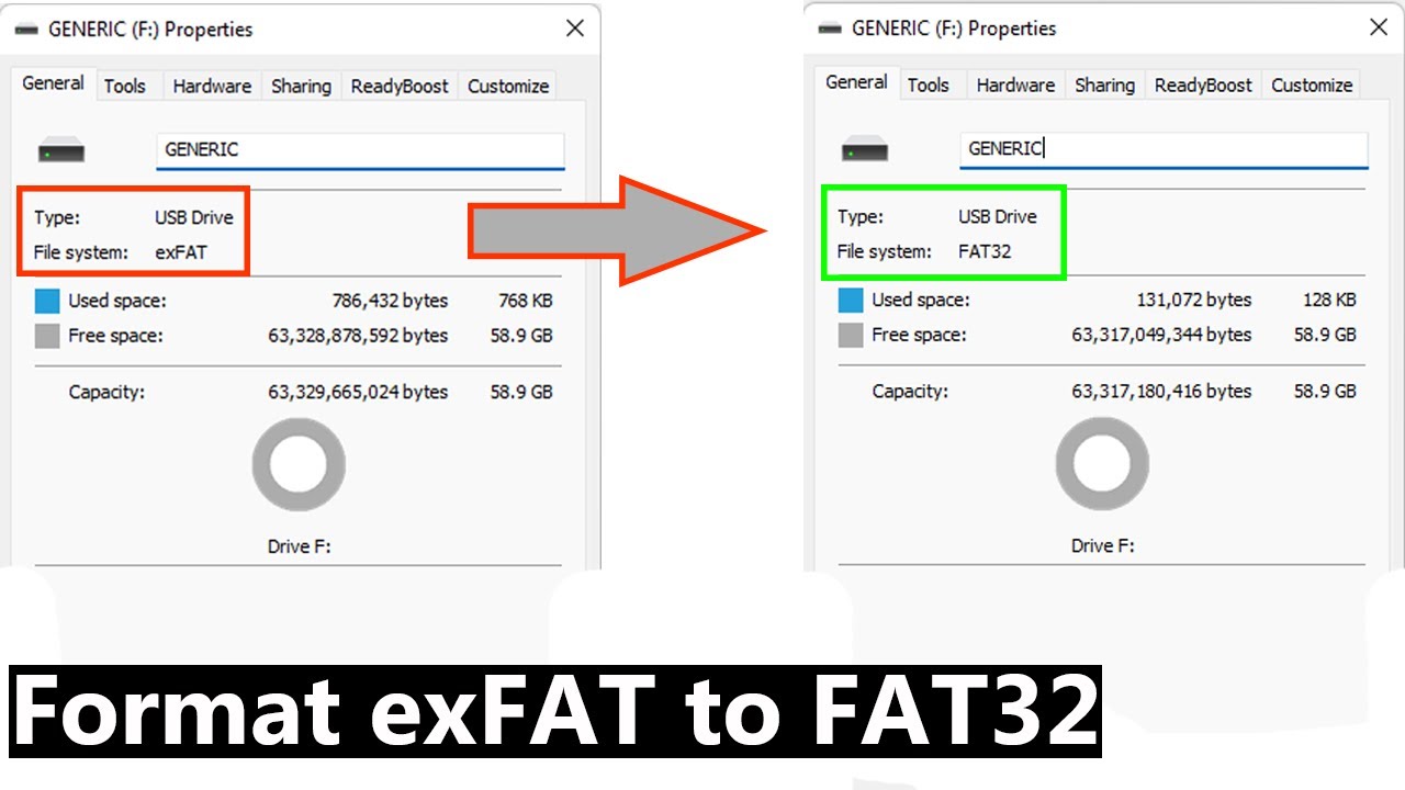 How To Format USB FAT32 | Format exFAT to FAT32 - YouTube