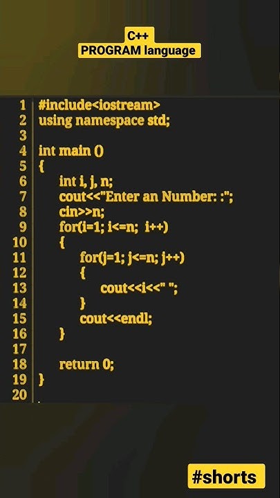 Best pattern C++Program language #coder #clanguage #coding_gyan # ...