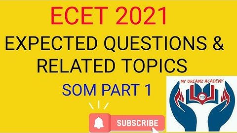 ECET 2021 Expected Questions in SOM part-01