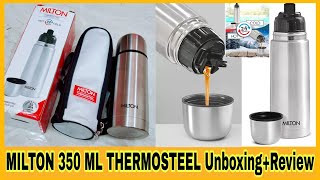 MILTON THERMOSTEEL 350ML FLIP LID BOTTLE ll Unboxing+Review ll Leakproof Test ll SHOTS BY SNIGDHA