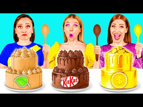 Rich vs Broke vs Giga Rich Food Challenge | Tasty Kitchen Hacks by PaRaRa Challenge