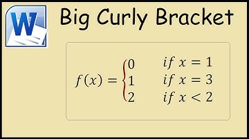 How to add a big curly bracket in Microsoft Word