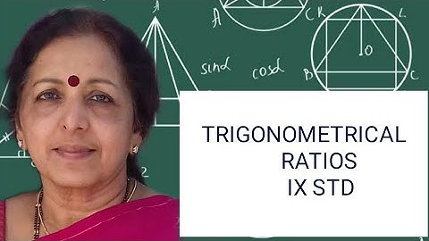 22B(22 23 24)TRIGONOMETRICAL RATIOS PART XVII ICSE MATHS IX STD