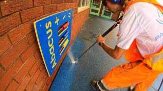 I cleaned this COLOURFUL school playground for FREE!