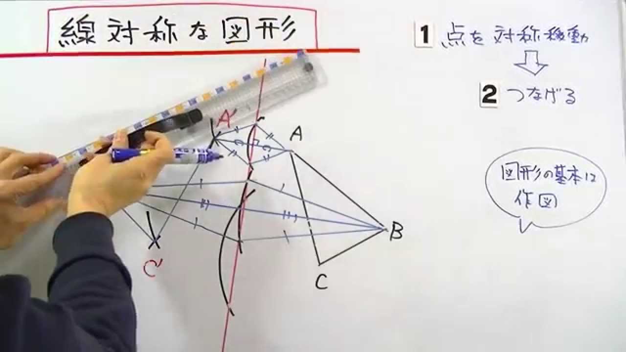 線対称な図形 おときち副塾長 電脳空間学習塾かもん Youtube