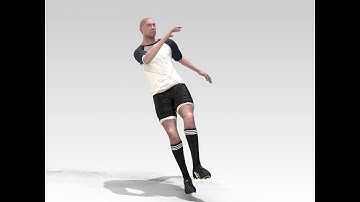 Footballer 3d Model Rigged  Animation Preview