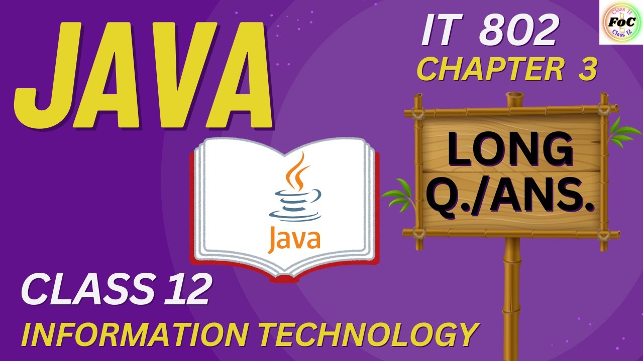 Class 12 Java Important Long Question Answer | Information Technology ...